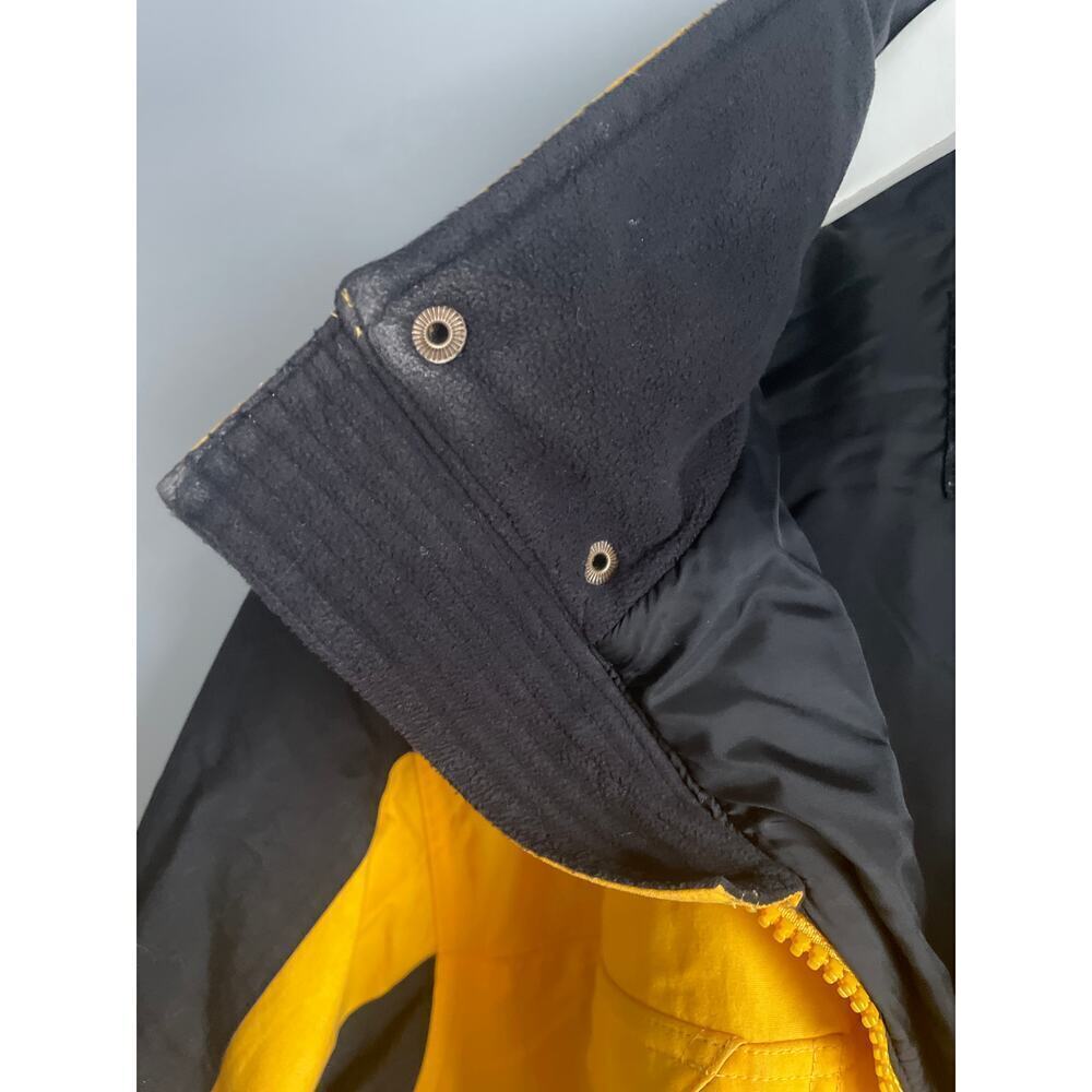L.L. Bean Outdoors Coat Vintage Yellow Ski Jacket 80s 90s Retro Gathered Waist M - Picture 5 of 9